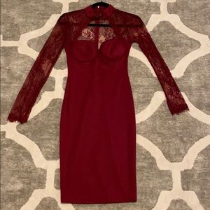 Rosewood Lace Midi Dress